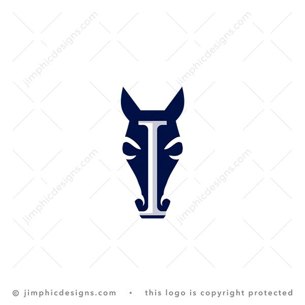 Letter I Horse Logo