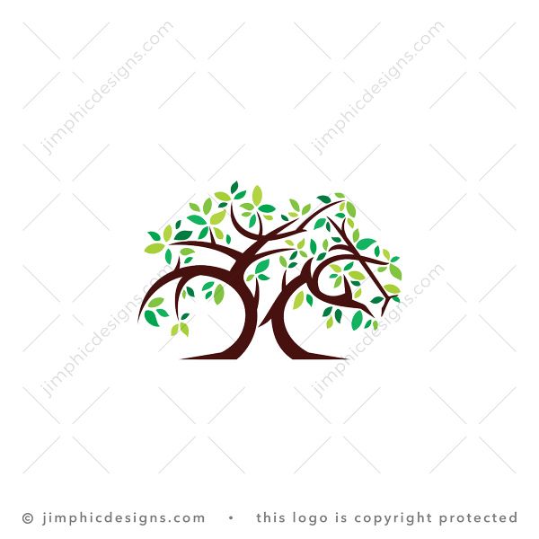 Horse Tree Logo logo for sale: Sleek tree design shapes the head of a horse with the branches.