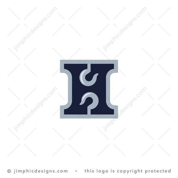 Letter H Hook Logo