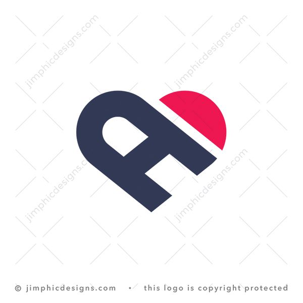 alphabet p logo heart