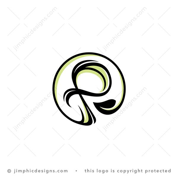 Letter P Leaf Logo