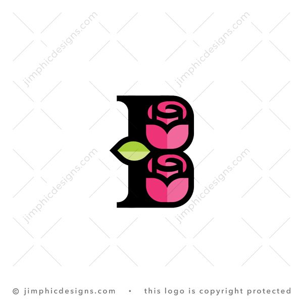 Letter B Rose Logo