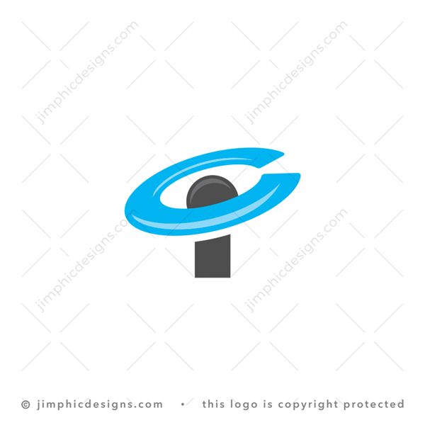 iC Logo logo for sale: Simplistic lowercase letter I design have the letter C orbiting around the round dot.