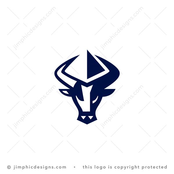 Bull head logo design Royalty Free Vector Image