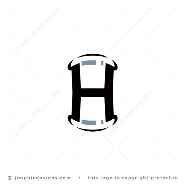 H Headgear Logo logo for sale: Two bold hats on the opposite side of each other, shapes the uppercase letter H. The bold letter H is being created by the outline of the two hats, facing away from each other. The two hats are being created with negative space. This logo is perfect for any hat related company.