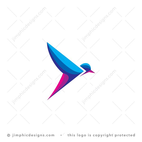 Bird Logo logo for sale: Modern bird design have his body and wings arranged in a perfectly shaped arrow.