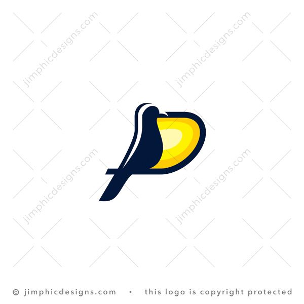 Letter P Bird Logo