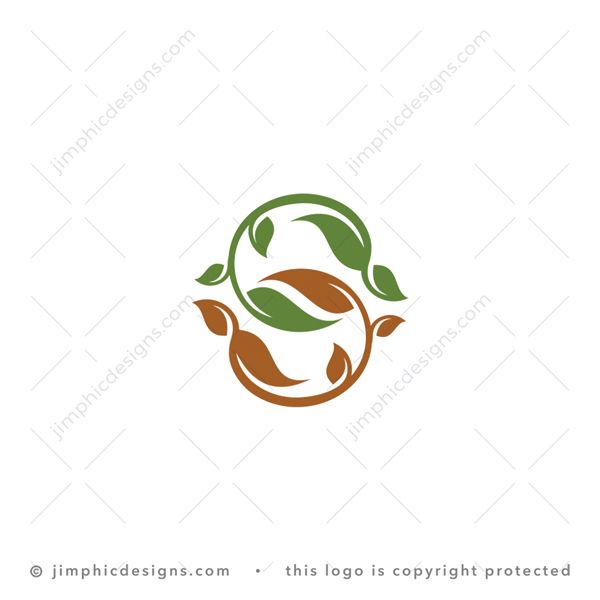 S Logo logo for sale: Modern and elegant letter S design is shaped with leaves ranking towards each other.