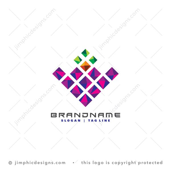 Diamond Grapes Logo logo for sale: Iconic grape shape is created with diamond like graphics to represent just the best.