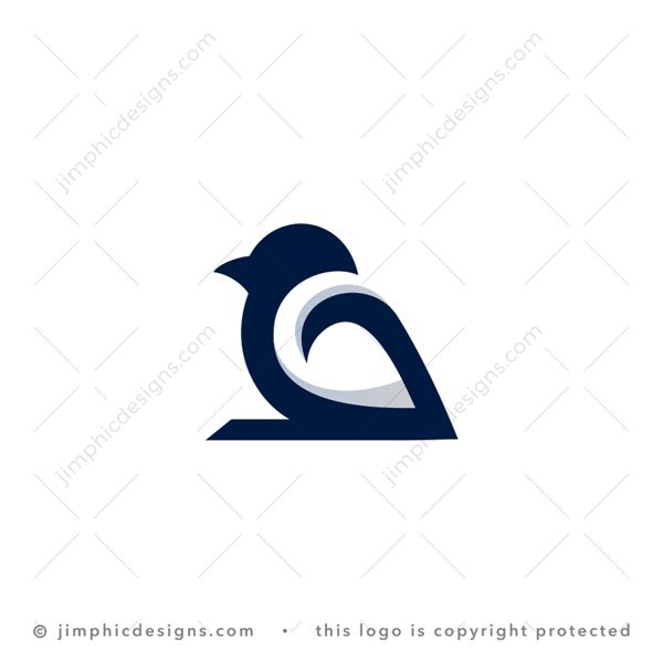 G Bird Logo logo for sale: Charming little bird sitting on a branch in the shape of an uppercase letter G.