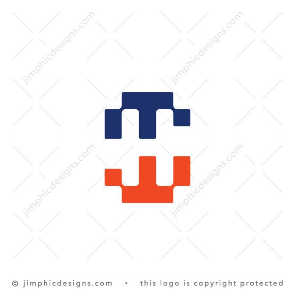 Pixel Letters M H W Logo