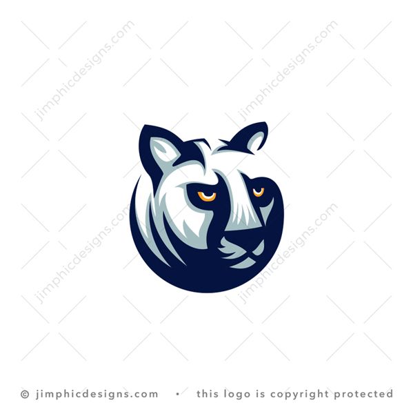 Cheetah Logo logo for sale: Sleek cheetah animal head shaped into a round circle design.