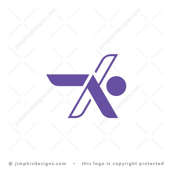 Letter A Yoga Logo logo for sale: Simplistic character standing in a yoga position, while shaping the uppercase letter A.