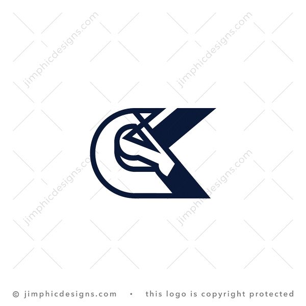 Letters Ck Horse Logo