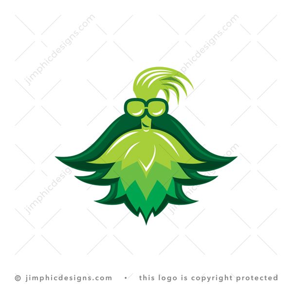 Hops Hero Logo logo for sale: Modern and smooth hops plant design is shaped as a superhero with a cape.