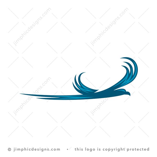 Bird Logo logo for sale: Modern and abstract bird design in a flying motion.