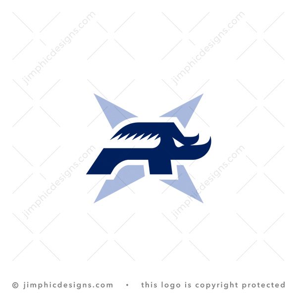 Letter R Rhino Logo