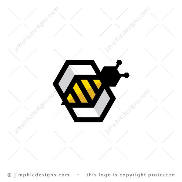 Hexagons Bee Logo