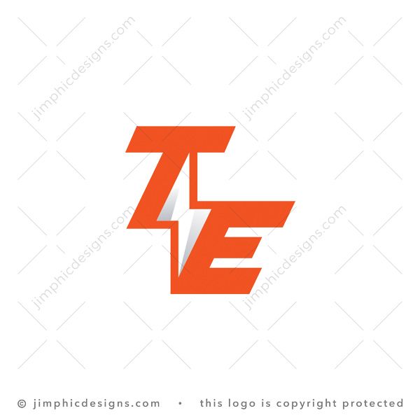 Letters T And E Spark Logo