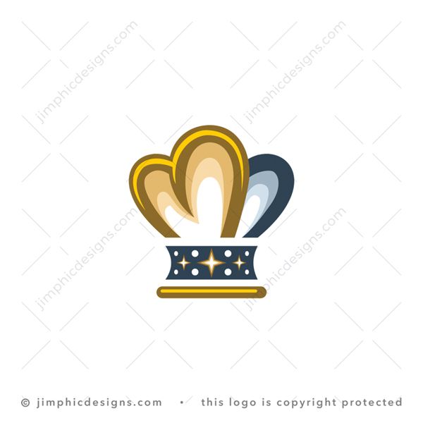 M Crown Logo logo for sale: Modern and elegantly designed crown is shaped with a big abstract letter M to the side.