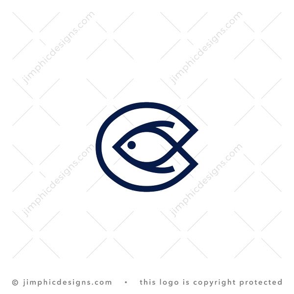 Letter C Fish Logo