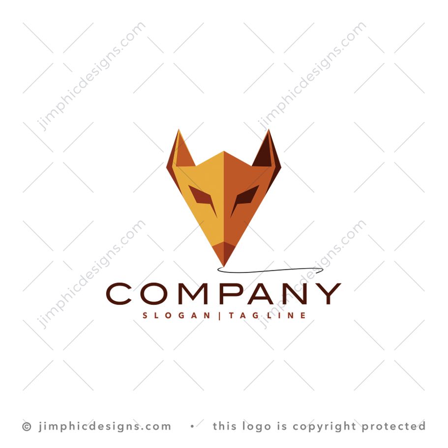 Fox Pencil Logo logo for sale: Sharp and 3D fox head design is shaped like an iconic pencil that leaves a line on the page.