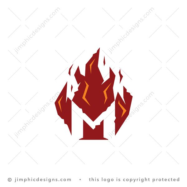 Letter M Flame Logo