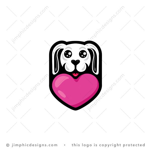 Dog with Love Vector for Pet Shop, Veterinary, or Dog Lover Concept 5 Logo  Template