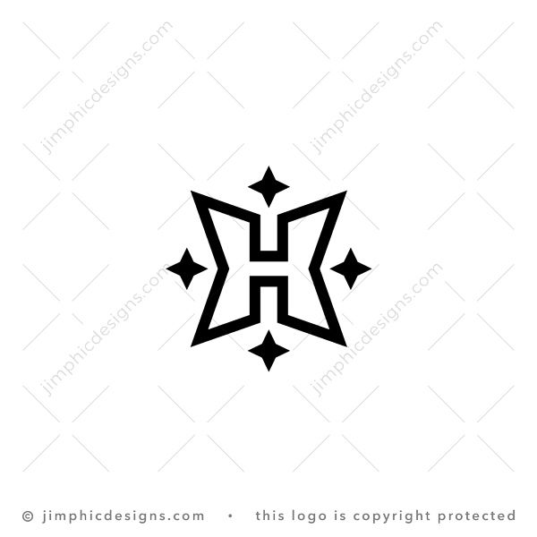 Letter H Star Logo