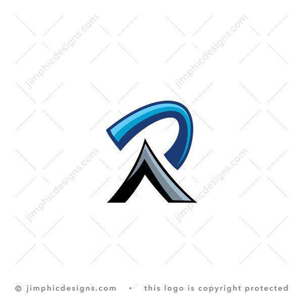 R Logo logo for sale: Modern letter R design is shaped with some bold abstract shapes in the form of a simplistic person.