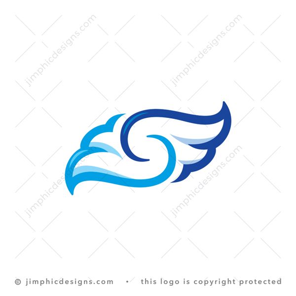 Angel S Logo logo for sale: Modern letter S is shaped with part cloud and part wing, which makes it heavenly.