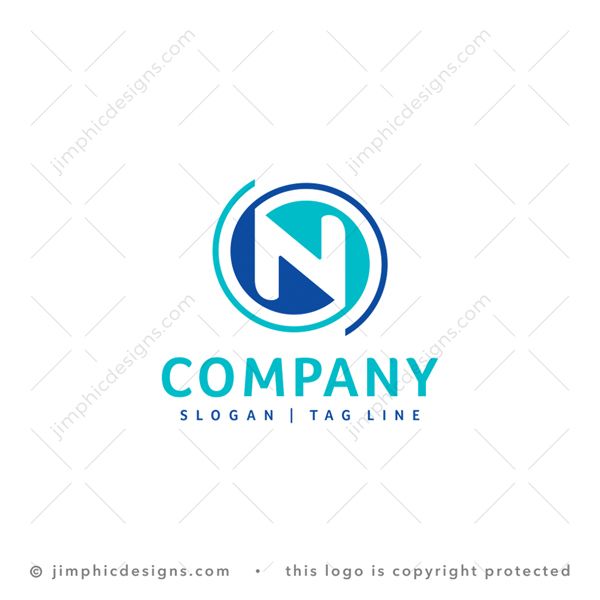 N Logo logo for sale: Bold letter N design is shaped with opposite flowing graphics on other side.