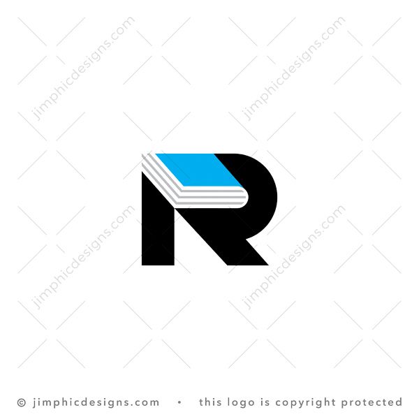 Letter R Book Logo