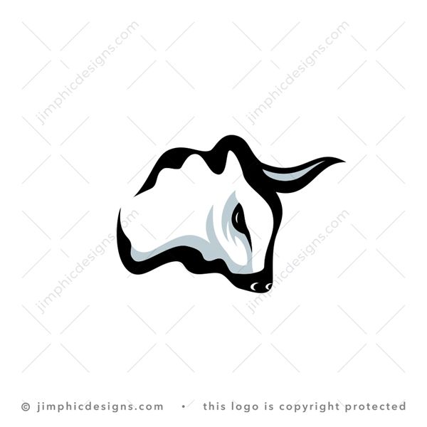 Australia Bull Logo logo for sale: Smooth Australian continent design with a fierce bull shaped around the continent graphic.