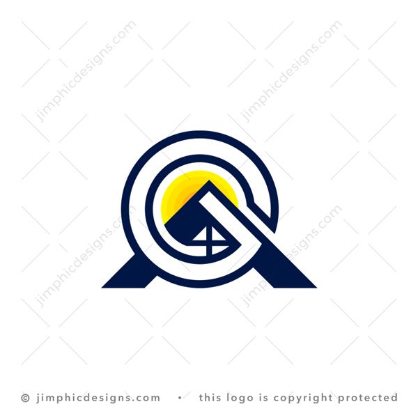 Letter G Roof Logo logo for sale: Very simplistic and iconic roof graphic featuring a round uppercase letter G on top.