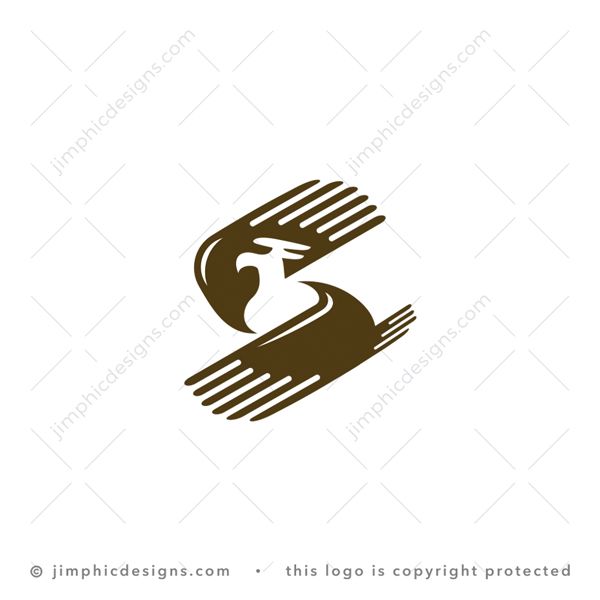 Phoenix S Logo logo for sale: Modern and smooth letter S shaped with a big phoenix bird's wings.