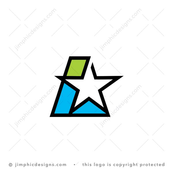 Letter L Star Logo logo for sale: Modern and simplistic uppercase letter L shape with a star to the right.