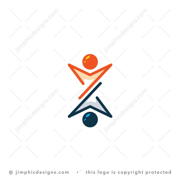 Z Community Logo logo for sale: Clean and modern community letter design shaped with two happy people figures.