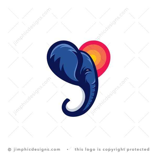 blue elephant head logo