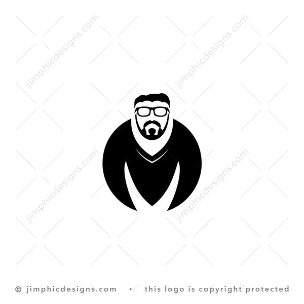 M Man Logo logo for sale: Abstract letter M design is shaped in the form of a man with big shoulders.