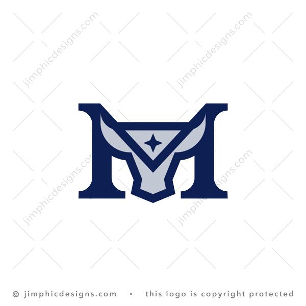 Letter M Bull Logo