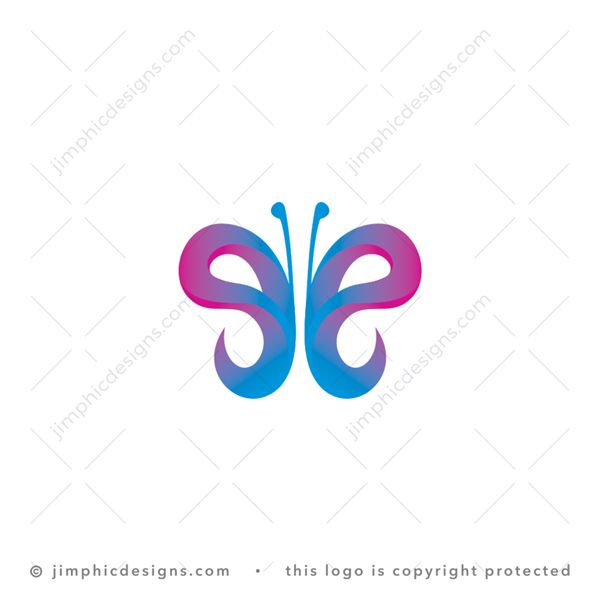 ge Butterfly Logo logo for sale: Modern and elegant butterfly wings is shaped with an abstract lowercase letter G and letter E design.