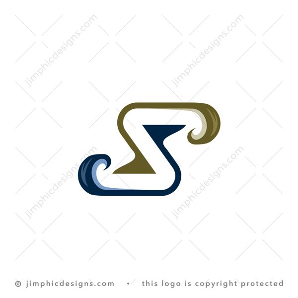 S Logo logo for sale: Elegant letter S design is shaped with two sleek graphics moving in opposite direction.