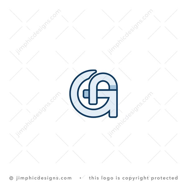 GA Logo logo for sale: Bold outline create the letter G with the A incorporated.