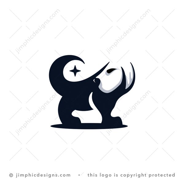 Dog Logo logo for sale: Modern and very simplistic dog looking back to a star.