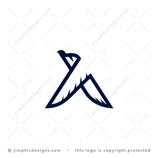 Letter A Eagle Logo logo for sale: Modern and clean uppercase letter A is created in the shape of an eagle flying upwards.