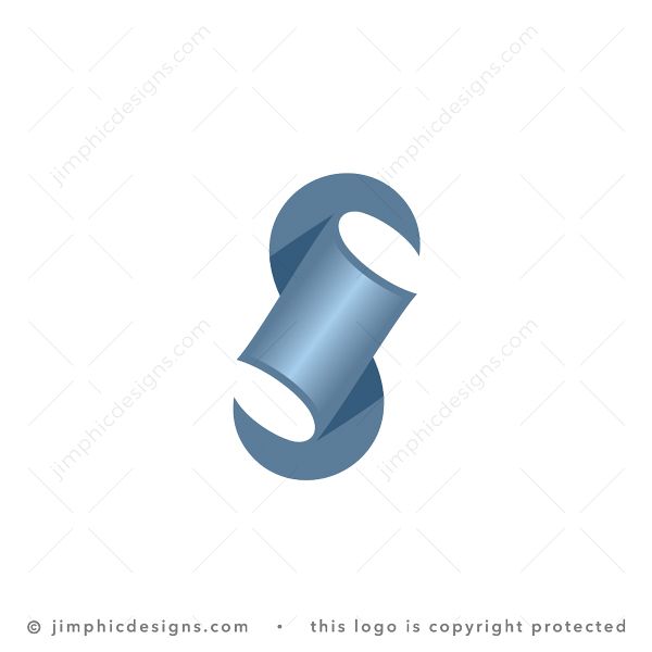 S Pipe Logo logo for sale: An iconic and short pipe with opposite shadows on either end of the pipe. The abstract shadows shapes the letter S perfectly. This design would be perfect for any pipe related company.