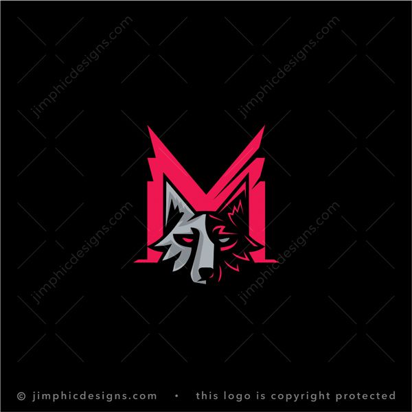 Letter M Wolf Logo