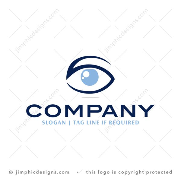 S Eye Logo logo for sale: Simplistic eye design shapes the letter S in a characteristic way.