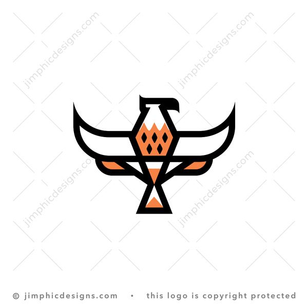 Eagle And Bull Hourglass Logo